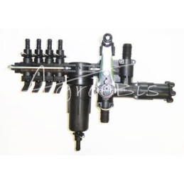 sekcijų valdymo vožtuvo skirstytuvas, Pilmet tipo metalinė rankena, aukštas puodelis, 4031091070, purkštuvas - 40107