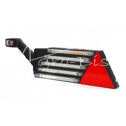 Galinis kombinuotas žibintas, 8 funkcijų, su LED gabaritiniu žibintu, 12/24 V, kairysis, atsparus vandeniui, su laidu - 337/I