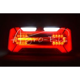 Stačiakampis galinis kombinuotas žibintas W184DD LED 12V/24V vandeniui atsparus IP68 LED posūkio rodiklis plaukiojantis neoninis