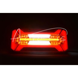 Stačiakampis galinis kombinuotas žibintas W185 LED 12V/24V atsparus vandeniui IP68 LED posūkių rodiklis plaukiojantis neoninis d