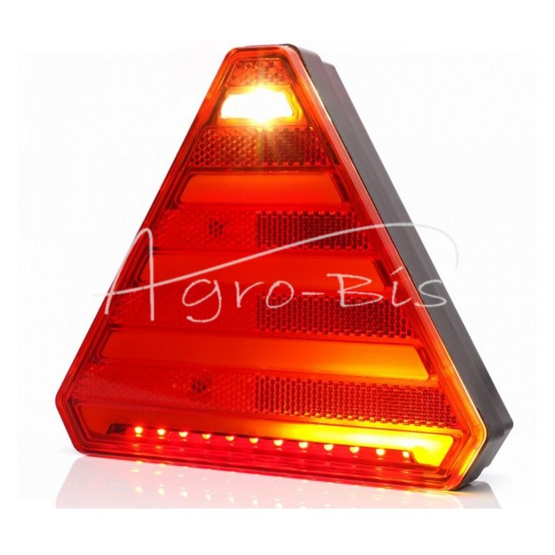 Galinis kombinuotas žibintas, 6 funkcijų kairysis, W245DD 12V/24V LED, atsparus vandeniui, be numerio ženklo apšvietimo, su laid