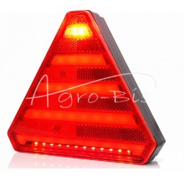 Galinis kombinuotas žibintas, 6 funkcijų kairysis, W245DD 12V/24V LED, atsparus vandeniui, be numerio ženklo apšvietimo, su laid