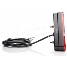 Galinis kombinuotas žibintas, 6 funkcijų kairysis, W245DD 12V/24V LED, atsparus vandeniui, be numerio ženklo apšvietimo, su laid