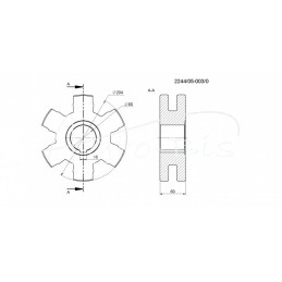 Galinis lizdo ratas Q-60 Tytan Rolmus mėšlo kratytuvas - 224405003