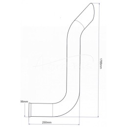 Duslintuvo išmetimo vamzdis RE214751 John Deere ANDORIA - AL116902AM