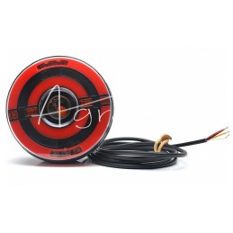 Galinio projektoriaus lempa W208DD LED 12V/24V atspari vandeniui IP66/68 universali dešinė, kairė neoninė posūkių rodyklė plauki