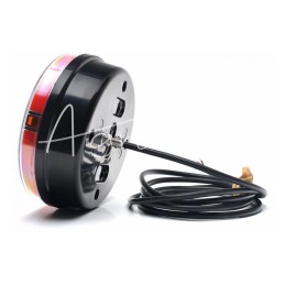 Galinio projektoriaus lempa W208DD LED 12V/24V atspari vandeniui IP66/68 universali dešinė, kairė neoninė posūkių rodyklė plauki