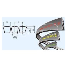 V formos diržas HC-5154 672353.0 Harvest CL-6723530 vienos kolektoriaus pavaros diržas Claas raudonas Stomil - HCx5154H