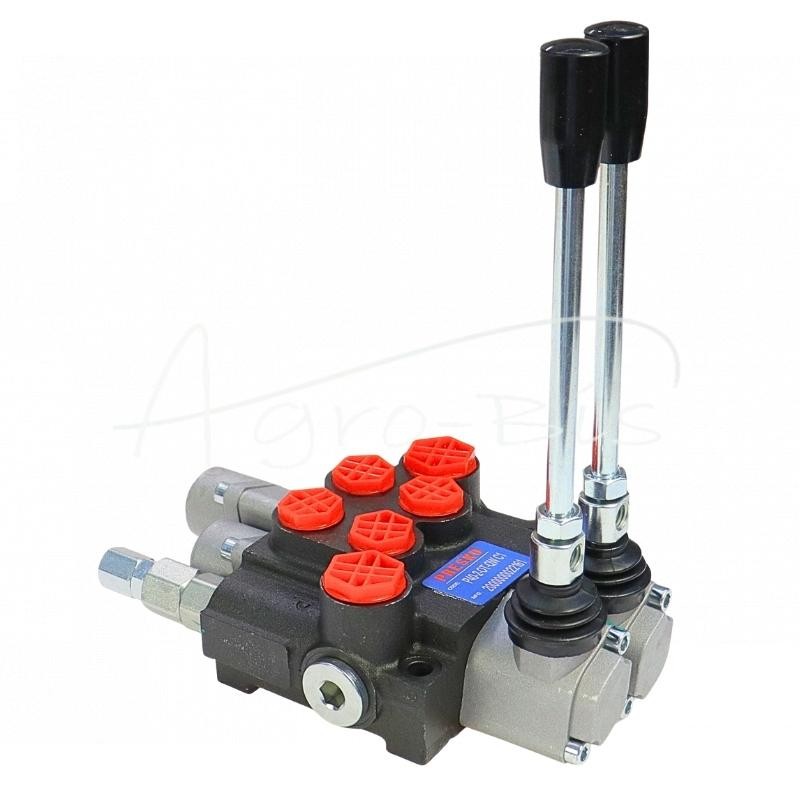 Dviejų sekcijų hidraulinis skirstytuvas 40 l/min. su viena plūduriuojančia sekcija - P40A8K16GKZ1