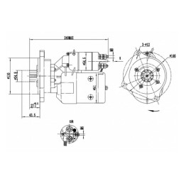 NEW HOLLAND starteris su krumpliaračiu 12V 2.7KW 9Z - 9142680