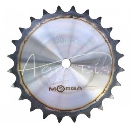 Grūdinto grandinės žvaigriovelis su flanšu, stebulė 24B-1 Z-24 išorinis skersmuo - 307 mm MORGA - S24B124M