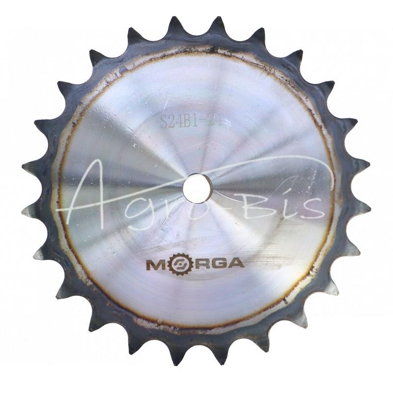 Grūdinto grandinės žvaigriovelis su flanšu, stebulė 24B-1 Z-24 išorinis skersmuo - 307 mm MORGA - S24B124M