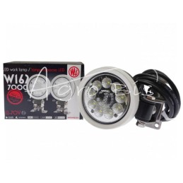 Darbo žibintas 7000L išsklaidytos šviesos W162 12/70V aliuminis, atsparus vandeniui, IP68 9 - LED apsauga nuo trukdžių - 1153