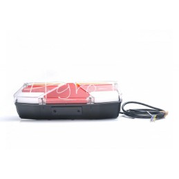 Galinis kombinuotas žibintas TIR priekabai W170DDP 12-24V dinaminis posūkio rodiklis, atsparus vandeniui IP56 LED su laidu dešin