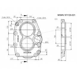 Ursus C-385 pavarų dėžės galinis dangtelis, maža skylutė, FI-62, Rolmus - 86121011