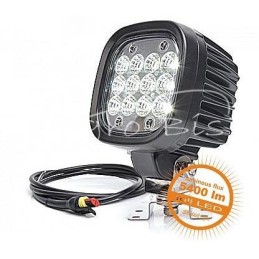 LED darbo lempa, išsklaidyta šviesa, 12/24 V, 5400 lm, atspari vandeniui, su „Superseal“ jungtimi, atspari vandeniui, su laidu -