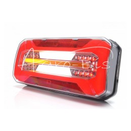 Stačiakampis galinis kombinuotas žibintas W185DD LED 12V/24V atsparus vandeniui IP68 LED posūkių rodiklis plaukiojantis neoninis