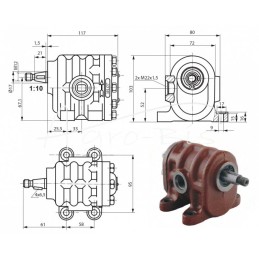 Hidraulinis siurblys Ursus C-330 Hydrotor keltuvui 4237129/0 - 4237156/2