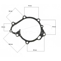 Vandens pompa, variklio aušinimo skystis 4TNE106 - SA Yanmar 123900-42000 LEILAND - 12390042000AM