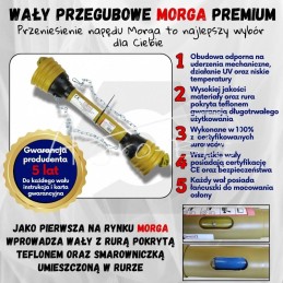 Teleskopinis kardaninis velenas, serijos 46, trikampis vamzdis, 50230, ilgis 610/810 mm, sukimo momentas 460 Nm MORGA - 46L610M