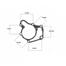 Vandens pompa, aušinimo skystis, variklis 3TNE68 Yanmar 119266-42102 LEILAND - 11926642102AM