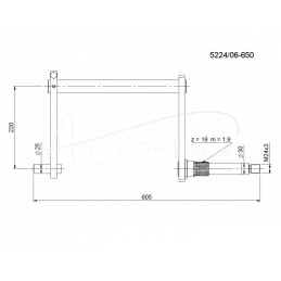 Pilnai sukomplektuotas alkūninis velenas Z-224 Rolmus 2024060650 kvadratiniam presui - 522406650