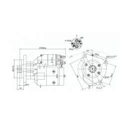 Starteris su reduktoriumi, magnetono tipo, „Ford New Holland 9142765 Elmot“. - 9142765EL