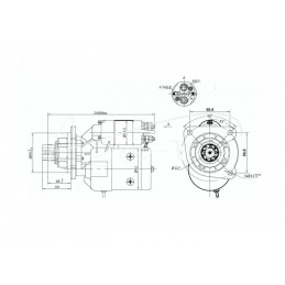 Starteris su reduktoriumi, Magneton, Claas, Fiat, 9142744, ELMOT - 9142744EL