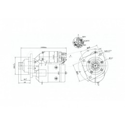 Starteris su magnetoniniu reduktoriumi John Deere 9142745 ELMOT - 9142745EL