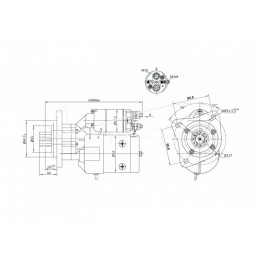 Starteris su reduktoriumi Same Steyr Lamborghini type Magneton 9142880 Elmot - 9142880EL