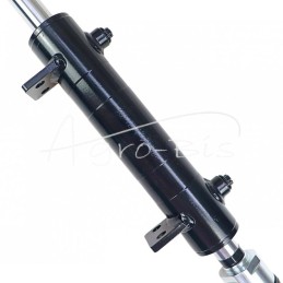 Hidraulinis vairo stiprintuvo cilindras su jungtimis, 180 laipsnių tvirtinimas, 2x90 eigos - 011023