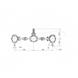Pavarų dėžė I trigubas perdavimo skaičius 1:1x1:1,35x1:1 trąšų barstytuvas ALBRO 3-ALB-S-770-P1.44 - R-770