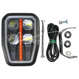 Priekinis kairysis 6 funkcijų darbo žibintų blokas W188 JCB 12V/24V vandeniui atsparus LED plaukiojantis posūkių indikatorius - 