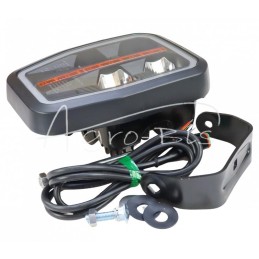 Priekinis darbo žibintas, 6 funkcijų, dešinysis, W188 JCB, 12V/24V, atsparus vandeniui, LED, su plaukiojančiu posūkių rodikliu -