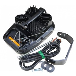 Priekinis darbo žibintas, 6 funkcijų, dešinysis, W188 JCB, 12V/24V, atsparus vandeniui, LED, su plaukiojančiu posūkių rodikliu -