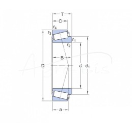 Kūginis ritininis guolis 32064 KOYO - 32064