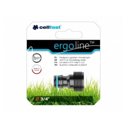 5 vnt - Maišytuvo jungtis, vamzdžiai su išoriniu sriegiu Cellfast ERGO 3/4" - 53-235