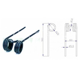 5 vnt - „Krone“ preso rinktuvo spyruoklinis pirštas - 938053