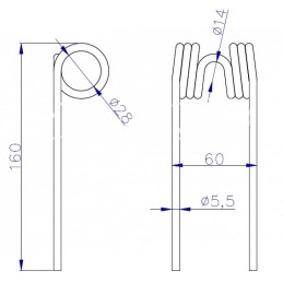 5 vnt - „Krone“ preso rinktuvo spyruoklinis pirštas - 938053