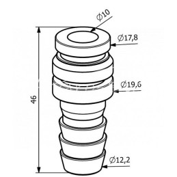 5 vnt - Valdymo vožtuvo korpuso jungtis FI-25 tiesus kištukas - AP11