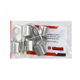 5 vnt - Varinis žiedinis antgalis, FI-10 mm, vielai iki 50 CuZn, alavuotas Premium ELMOT - KO5010PEL