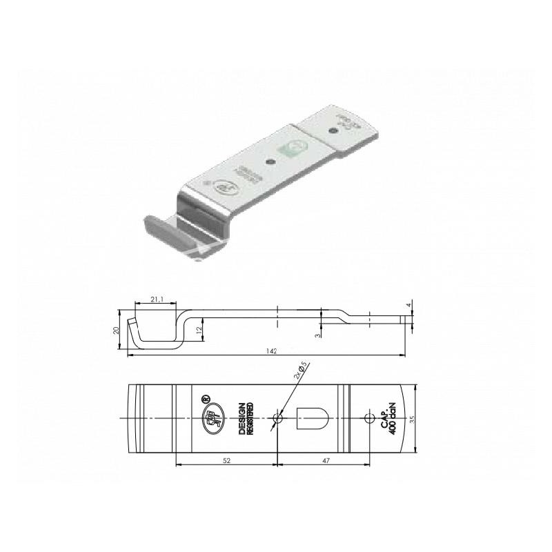 5 vnt - Šoninis tvirtinimas - Z-02A