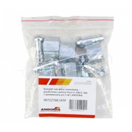 5 vnt - Veržlių ir antgalių rinkinys - tiesaus kuro čiaupo Ursus C-330 C-360 ANDORIA - 50722760.1AM