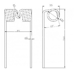 5 vnt - Claas Magnum preso ritės spyruoklinis pirštas - 800229