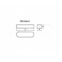 5 vnt - Prizminis raktas 6,4x7,9x63,3 DIN 6885 plienas C45 MORGA - 36271704M