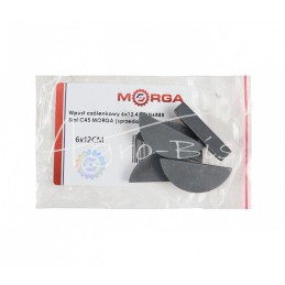 5 vnt - Medinis raktas 6x12.45 DIN6888 plienas C45 MORGA . - 6x12CM