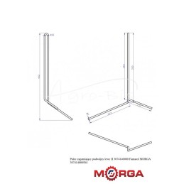 5 vnt - Dvigubas kairysis grėblio pirštas II 3074140080 Famarol milteliniu būdu dažytas MORGA - 3074140089M