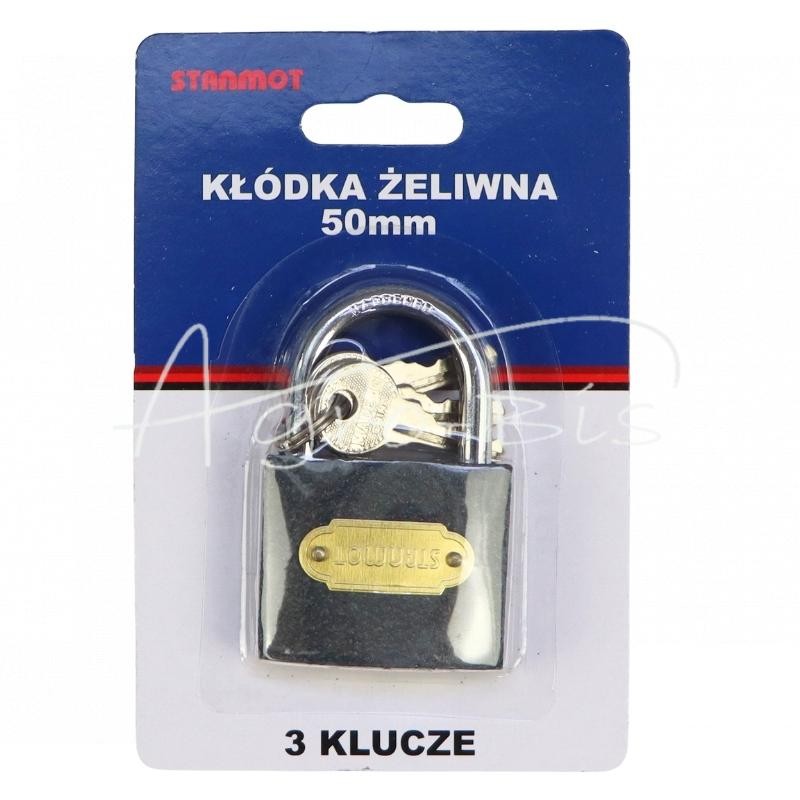 5 vnt - Grūdinto ketaus spyna 50 mm - KZ50