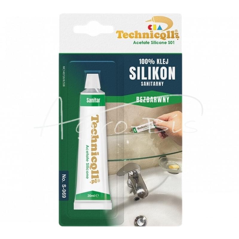 5 vnt - Sanitarinis silikonas 20ml bespalvis, atsparus pelėsiui S-969 Technicqll - S969