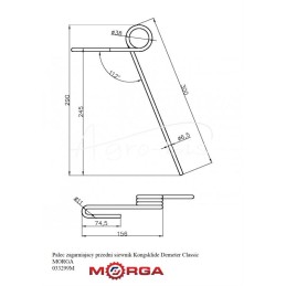 5 vnt - Kongsklide Demeter Classic 033299 priekinės sėjamosios pirštas, padengtas milteliniu būdu MORGA - 033299M